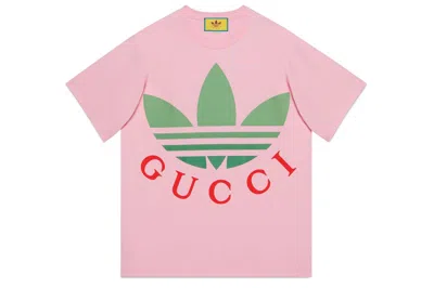 Pre-owned Gucci X Adidas T-shirt Pink