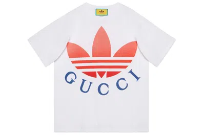 Pre-owned Gucci X Adidas T-shirt White/red