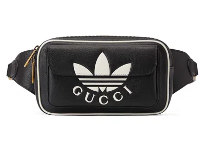 Pre-owned Gucci X Adidas Trefoil Belt Bag In Black