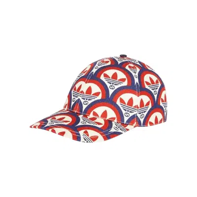 Pre-owned Gucci X Adidas Trefoil Print Baseball Cap 'red/white/blue' | Men's Size S