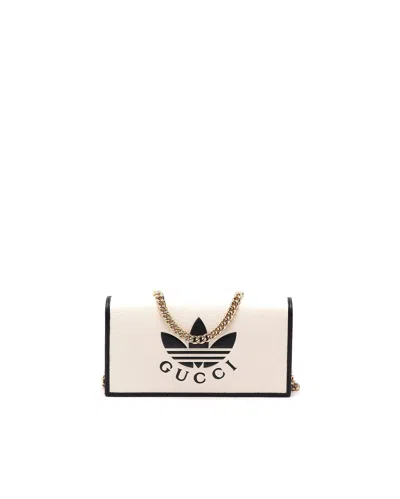Gucci X Adidas Wallet On Chain Bag In White