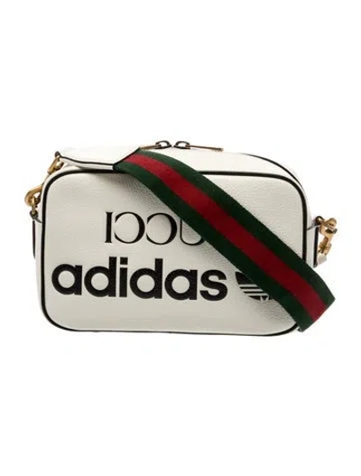 Pre-owned Gucci X Adidas Web Crossbody Bag Medium W/ Tags In Neutral