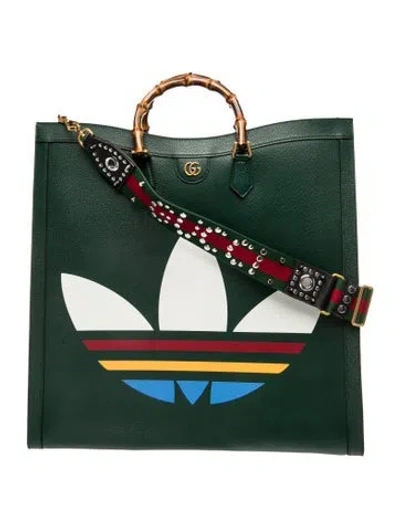 Pre-owned Gucci X Adidas Web Diana Maxi 2022 In Green