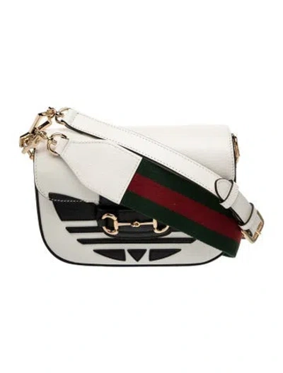 Pre-owned Gucci X Adidas Web Gucci Horsebit 19 In Neutral