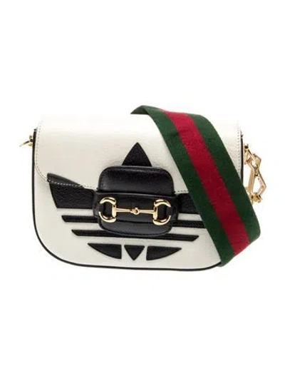 Pre-owned Gucci X Adidas Web Gucci Horsebit 1955 Mini In Neutral
