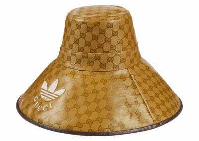 Pre-owned Gucci X Adidas Widebrimmed Hat In Beige/brown