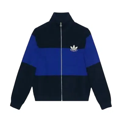 Pre-owned Gucci X Adidas Wool Zip Jacket 'dark Blue/blue' | Men's Size M