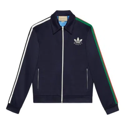 Gucci X Adidas Zip Jacket 'navy Blue'
