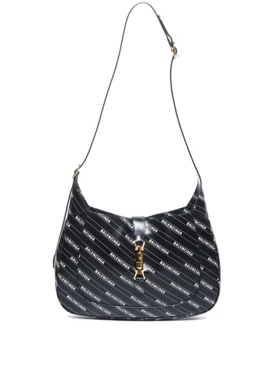 Pre-owned Gucci X Balenciaga 2000 Jackie 1961 Shoulder Bag In Black