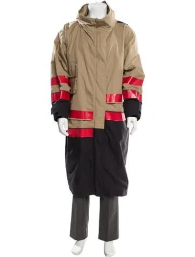 Pre-owned Gucci X Balenciaga 2021 The Hacker Project Technical Cotton Parka In Neutral