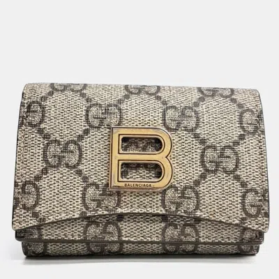 Pre-owned Gucci X Balenciaga Fabric Mini Wallet In Multi