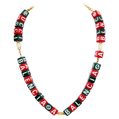Pre-owned Gucci X Balenciaga Hacker Necklace Nib In Multi