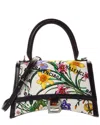 Gucci X Balenciaga Hourglass Small Canvas & Leather Shoulder Bag In White