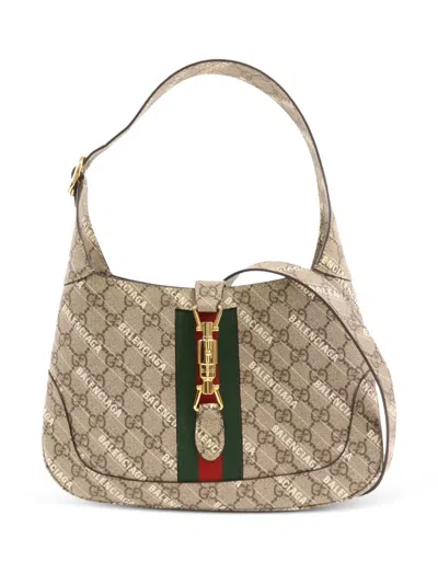 Pre-owned Gucci X Balenciaga Jackie 1961 Shoulder Bag In Neutral
