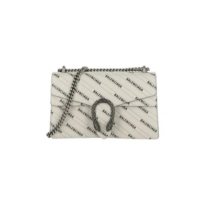 Pre-owned Gucci X Balenciaga Logo Print Dionysus Shoulder Bag 'white' | Women's Size Onesize