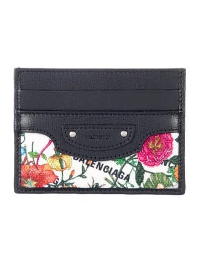 Pre-owned Gucci X Balenciaga The Hacker Project Card Case Leather Wallet In Black