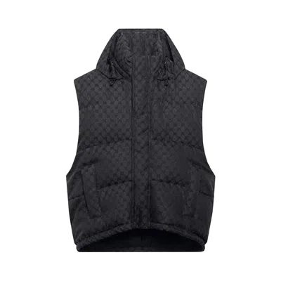 Pre-owned Gucci X Balenciaga The Hacker Project Hacker Cocoon Puffer Gilet Vest 'black' | Women's Size 44