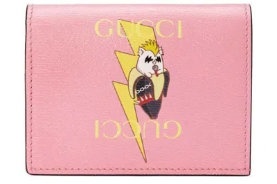 Pre-owned Gucci X Banana Print Card Case Pink
