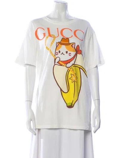 Pre-owned Gucci X Bananya Graphic Print T-shirt In Neutral