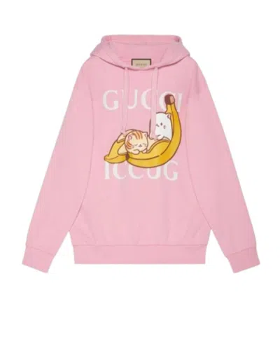 Gucci X Bananya Printed Hoodie In Pink