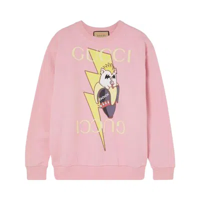 Pre-owned Gucci X Bananya Printed Sweatshirt 'pink' | Women's Size S