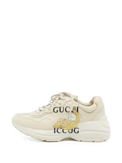 Pre-owned Gucci X Bananya Rhyton Low-top Sneakers In Neutrals
