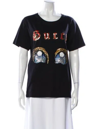 Pre-owned Gucci X Chikae Ide Graphic Print T-shirt In Black