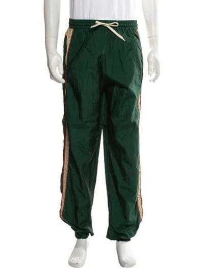 Pre-owned Gucci X Dapper Dan Web Accent Joggers In Green
