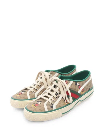Pre-owned Gucci X Disney 2010s Tennis 1977 Mickey Mouse Sneakers In Neutral