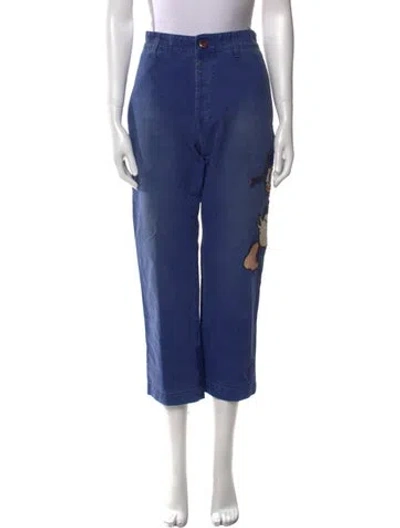 Pre-owned Gucci X Disney 2018 Straight-leg Jeans In Blue