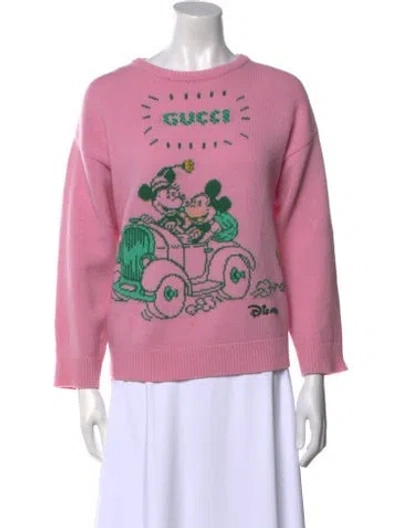 Pre-owned Gucci X Disney 2020 Graphic Print Sweater In Pink