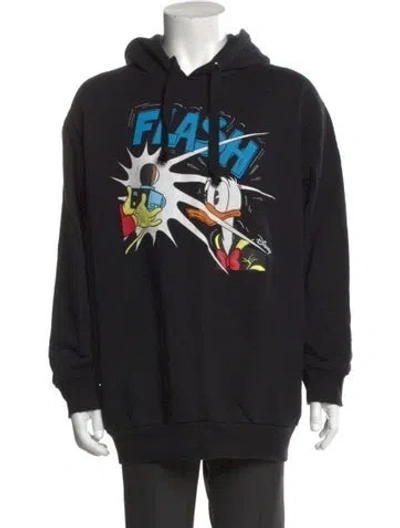 Pre-owned Gucci X Disney 2021 Donald Duck Hoodie In Black