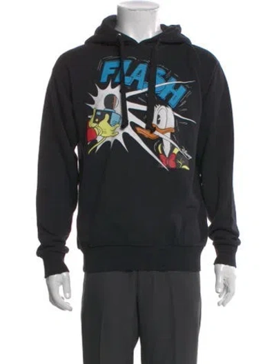 Pre-owned Gucci X Disney 2021 Donald Duck Hoodie In Black