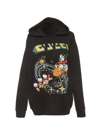 Pre-owned Gucci X Disney 2021 Donald Duck Hoodie In Black