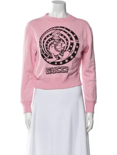 Pre-owned Gucci X Disney 2021 Graphic Print Sweatshirt In Pink