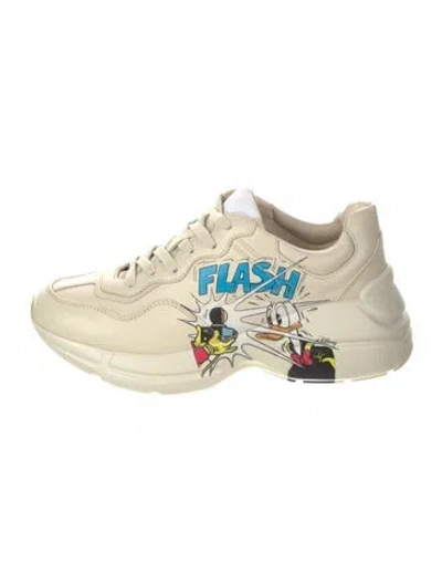 Pre-owned Gucci X Disney 2021 Leather Chunky Sneakers In Neutral