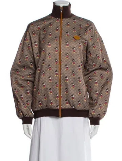 Pre-owned Gucci X Disney 2022 Printed Bomber Jacket In Neutral