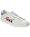 Gucci X Disney Ace Leather Sneaker In White