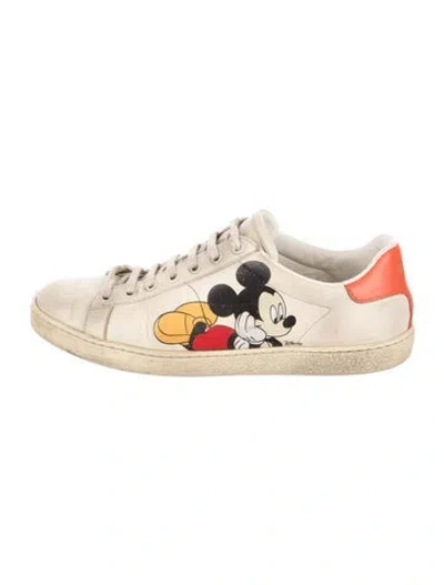 Pre-owned Gucci X Disney Ace 'mickey Mouse' Sneakers In Neutral