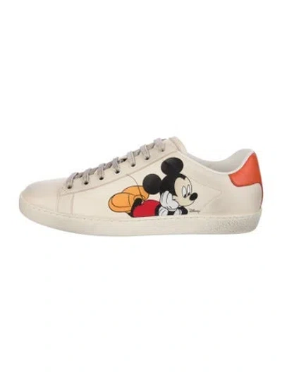 Pre-owned Gucci X Disney Ace 'mickey Mouse' Sneakers In Neutral