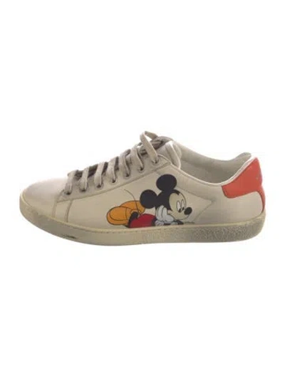 Pre-owned Gucci X Disney Ace 'mickey Mouse' Sneakers In Neutral