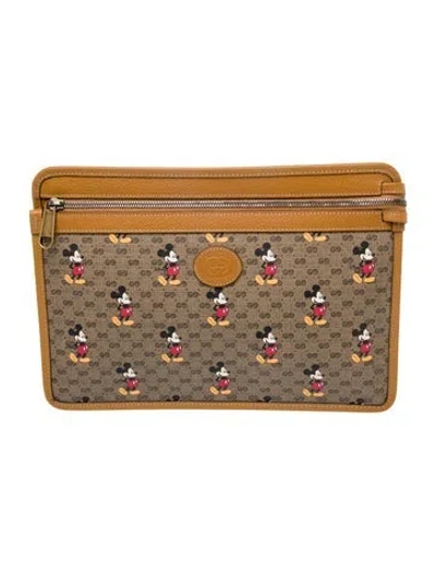 Pre-owned Gucci X Disney Candy Gg Portfolio In Neutral