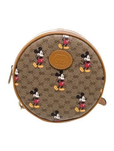 Pre-owned Gucci X Disney Candy Gg Round Backpack In Brown