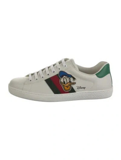 Pre-owned Gucci X Disney 'donald Duck' Ace Sneakers In White