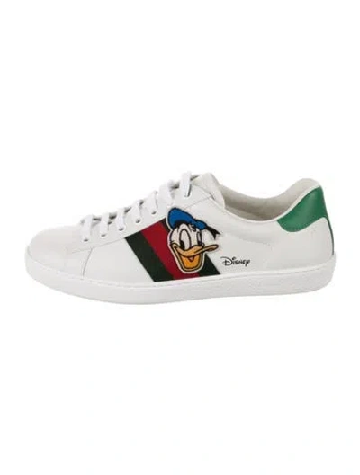Pre-owned Gucci X Disney 'donald Duck' Ace Sneakers In White