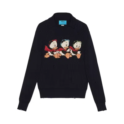 Pre-owned Gucci X Disney Donald Duck Cotton Wool Sweater 'ink/mix' | Blue | Men's Size Xl