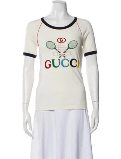 Pre-owned Gucci X Disney Graphic Print Crew Neck T-shirt In Neutral