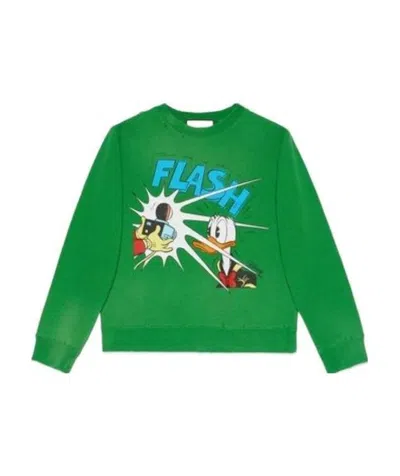 Gucci X Disney Graphic-print Sweatshirt In Green