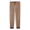 Gucci X Disney Mickey Full Printed Drawstring Jogging Pants For Men Brown In Multi