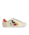 Gucci X Disney Mickey Mouse Ace Low-top Sneakers In Nude
